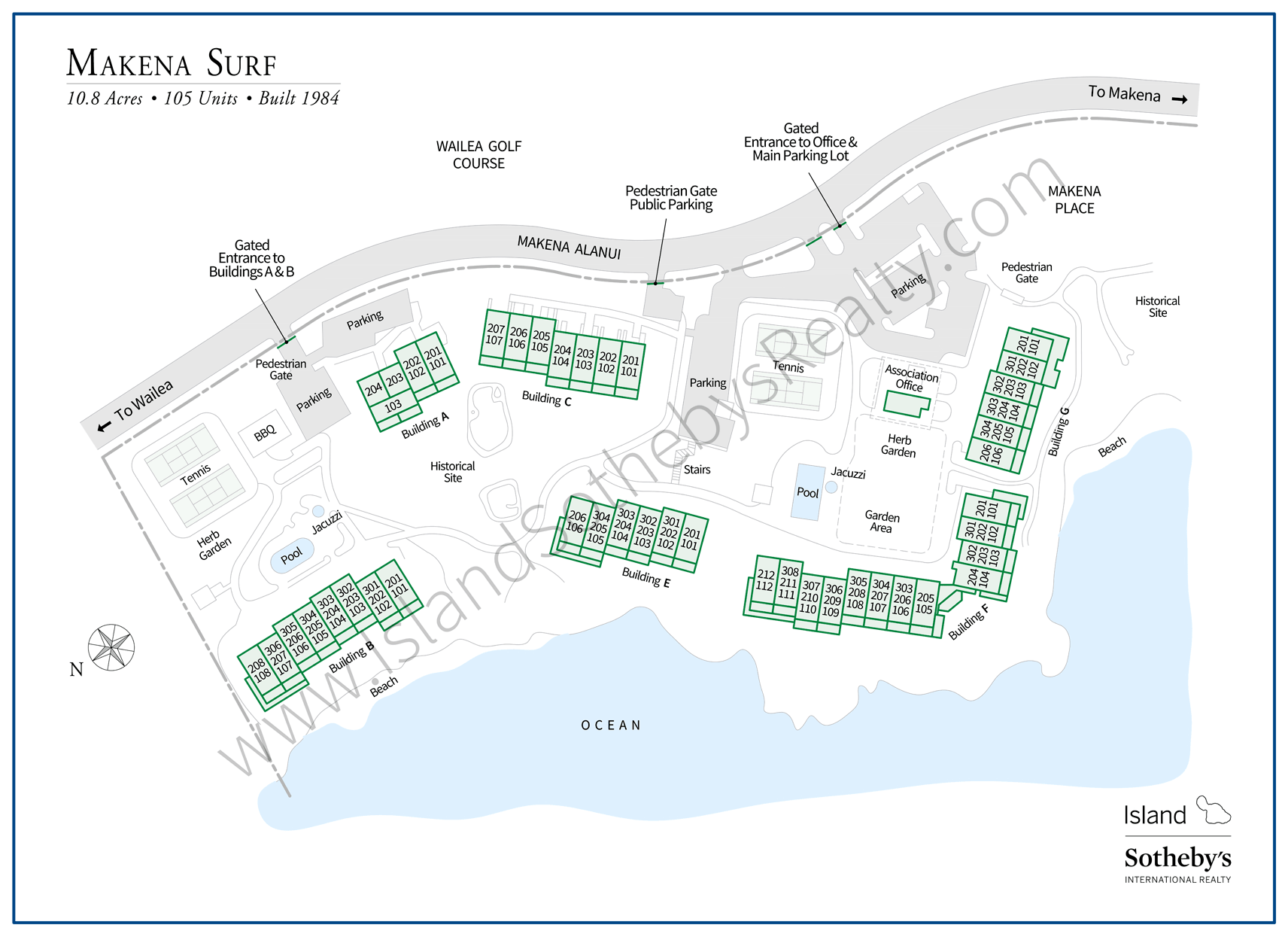 Map of Makena Surf Maui
